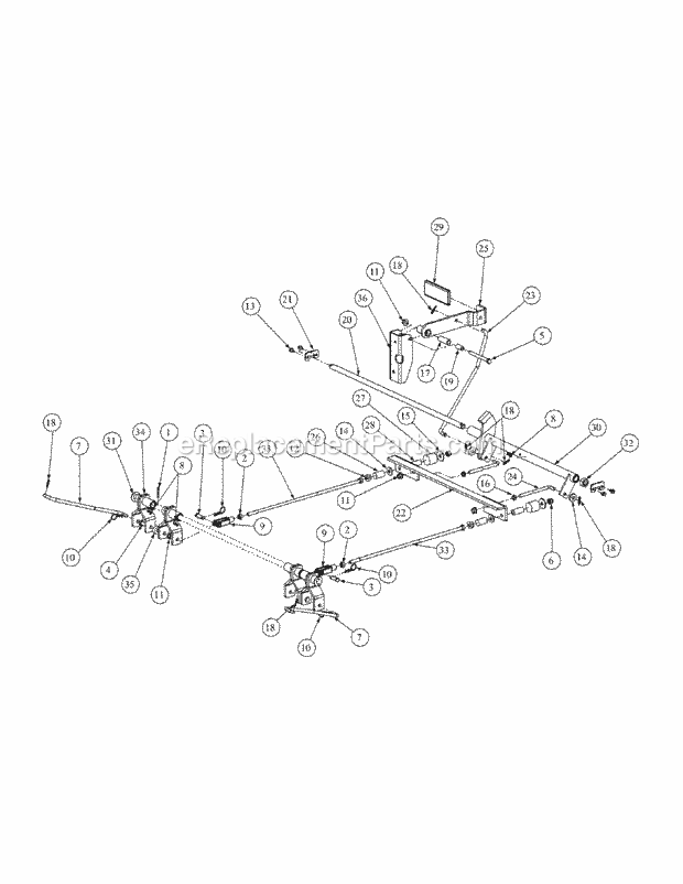 Brake Assembly Diagram and Parts List for M60-KHEFI 53AB5HEX750 Cub Cadet Sprayer